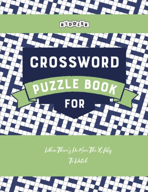 Crossword Puzzle Book for When There's No More The X-files To Watch Leisure & Fun