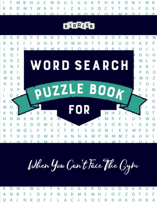 Word Search Puzzle Book for When You Can't Face The Gym Leisure & Fun