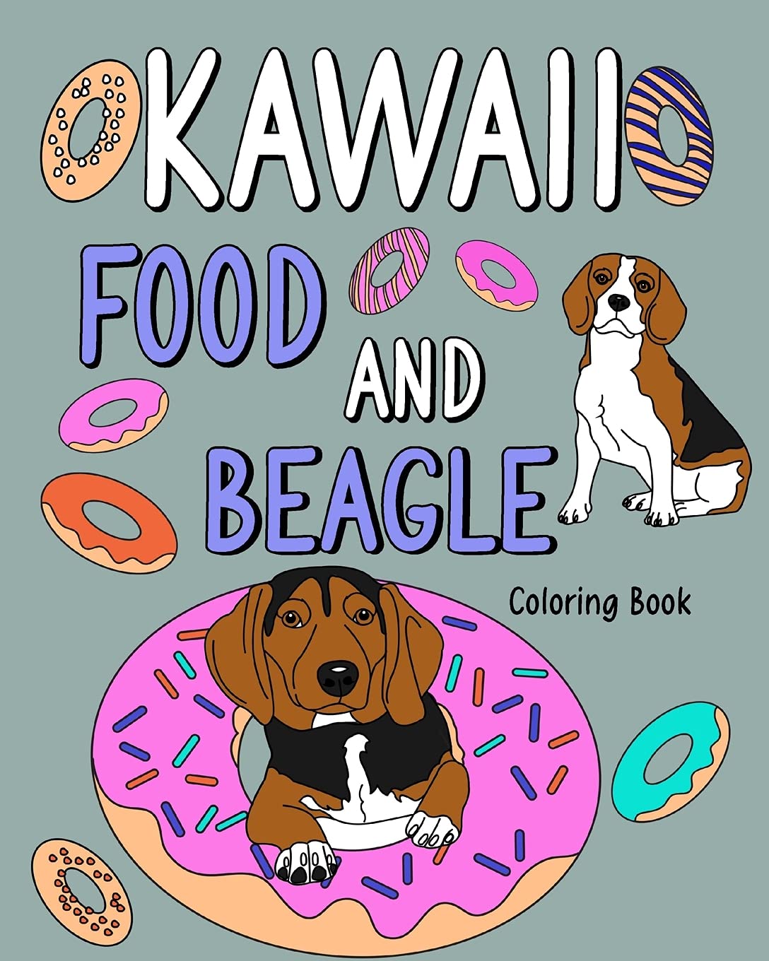 Kawaii Food and Beagle Coloring Book Film, Art & Culture