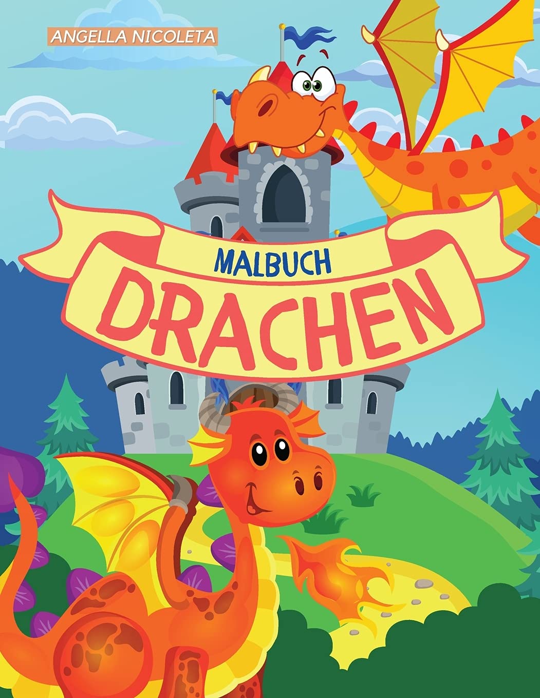 Drachen Malbuch: für Kinder von 4-8 Jahren Niedliches Drachen-Malbuch für Kinder Tiptoi & Games