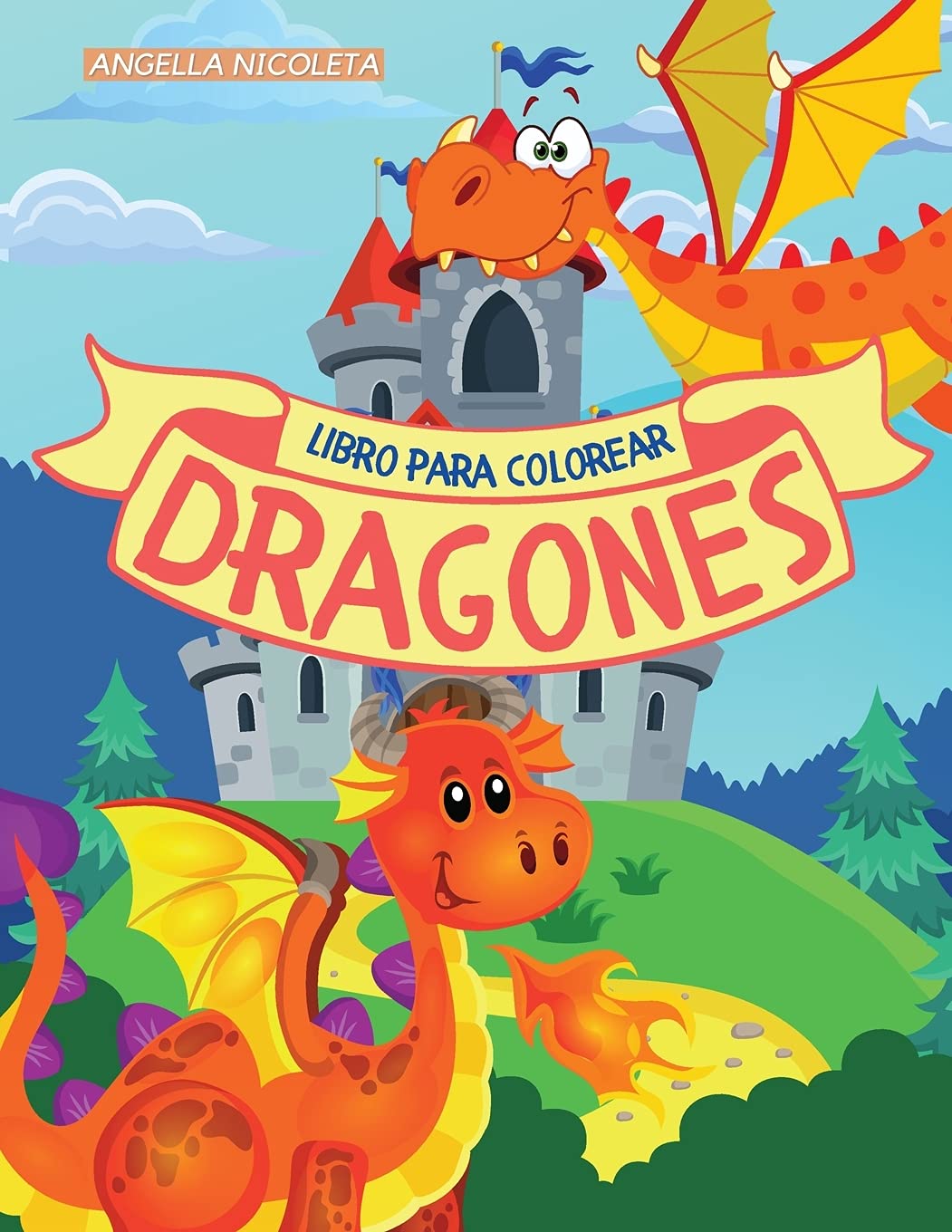 Dragones Libro para colorear: para niños De 4 a 8 años Libro para colorear de lindos dragones para niños Tiptoi & Games