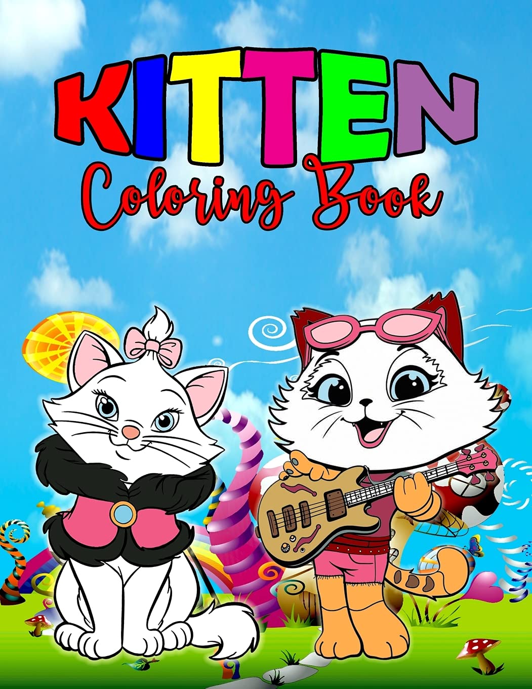 Kitten Coloring Book: Perfect Kitten Book for Kids, Boys and Girls, Wonderful Cat Coloring Book for Children and Toddlers who love to play and enjoy with cute kittens book