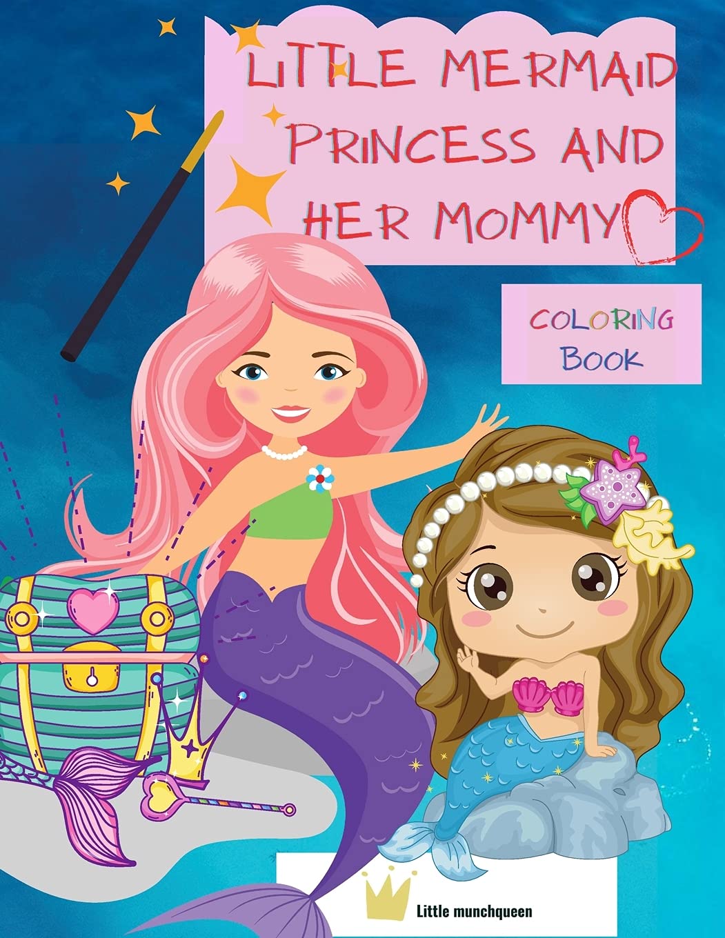 Little Mermaid Princess and her Mommy Reading Aloud & Learning to Read