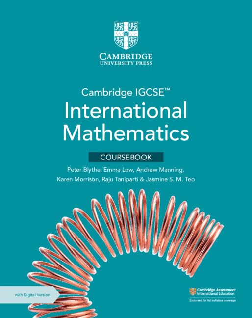 Cambridge IGCSE(TM) International Mathematics Coursebook with Digital Version (2 Years' Access) (Cambridge International Igcse) Study Guides