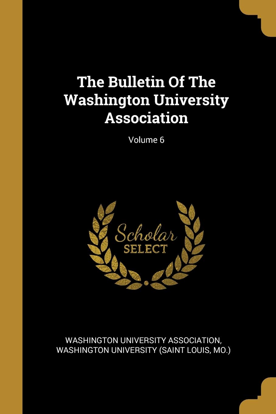 The Bulletin of the Washington University Association; Volume 6 Politics & History