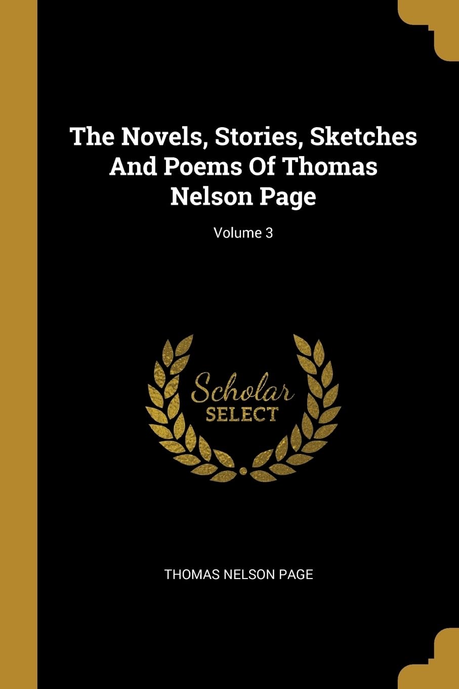 The Novels, Stories, Sketches And Poems Of Thomas Nelson Page; Volume 3 Politics & History