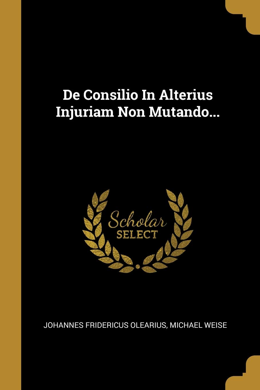 De Consilio In Alterius Injuriam Non Mutando... book