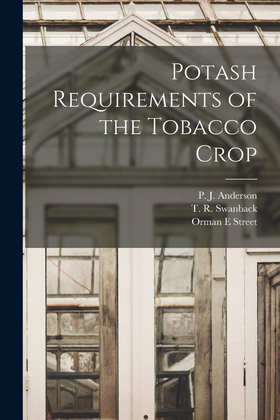 Potash Requirements of the Tobacco Crop Natural Sciences