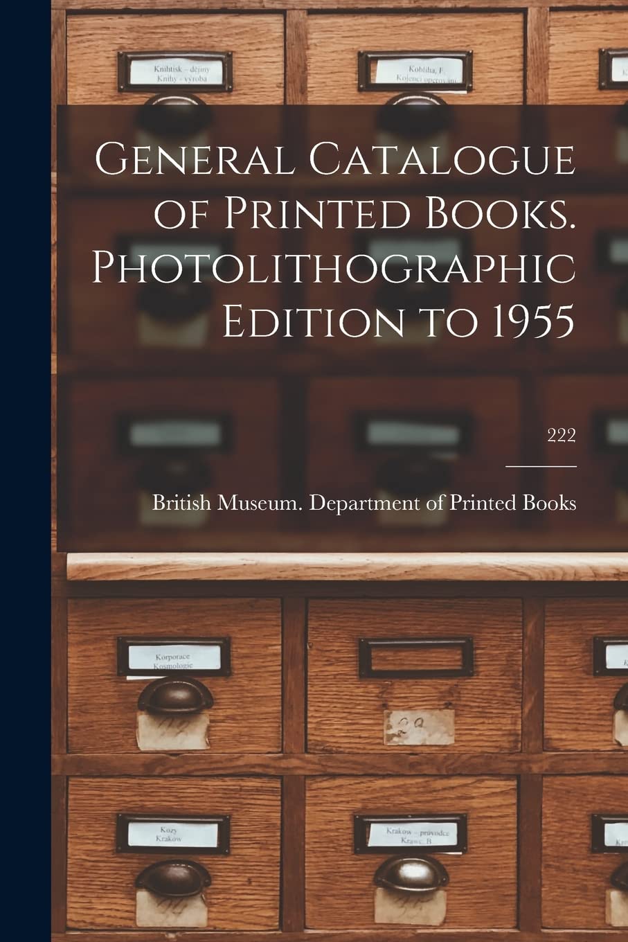 General Catalogue of Printed Books. Photolithographic Edition to 1955; 222 Social Sciences