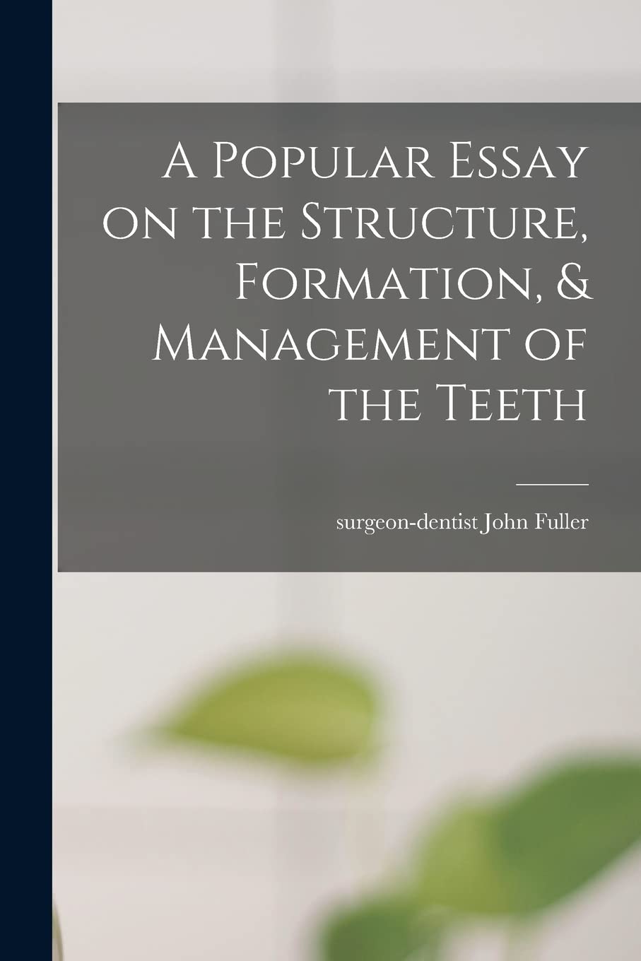 A Popular Essay on the Structure, Formation, & Management of the Teeth Medicine