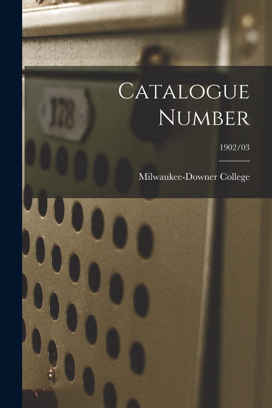 Catalogue Number; 1902/03 Study Guides