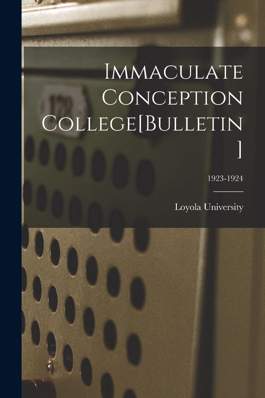 Immaculate Conception College; 1923-1924 Education & Training