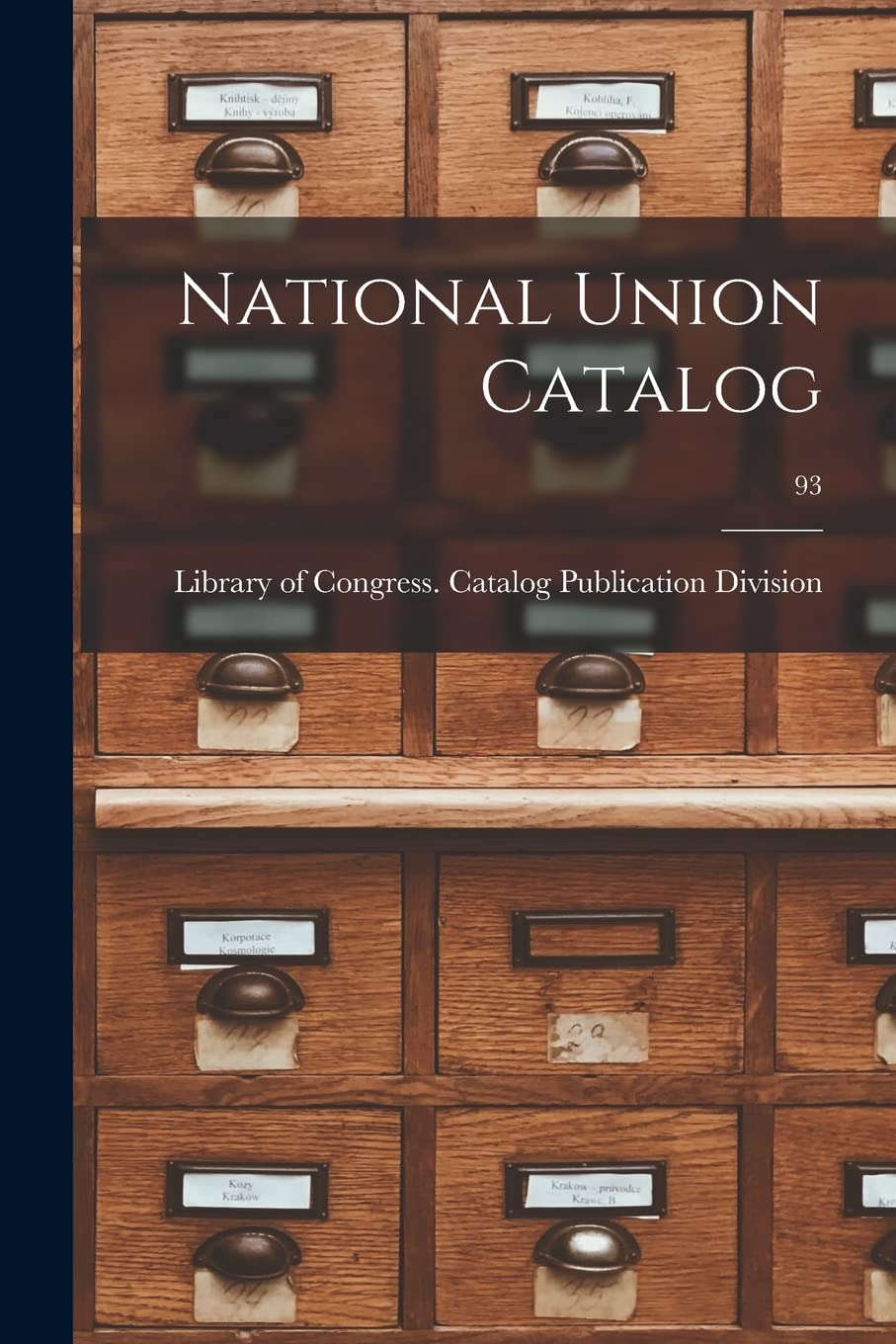 National Union Catalog; 93 Social Sciences