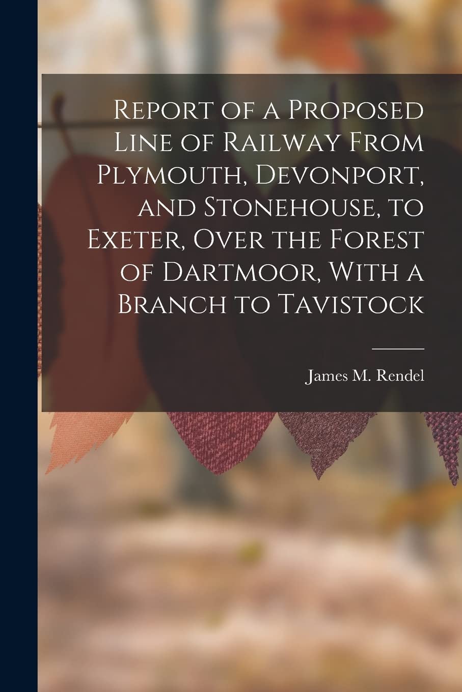 Report of a Proposed Line of Railway From Plymouth, Devonport, and Stonehouse, to Exeter, Over the Forest of Dartmoor, With a Branch to Tavistock Hobbies & Crafts
