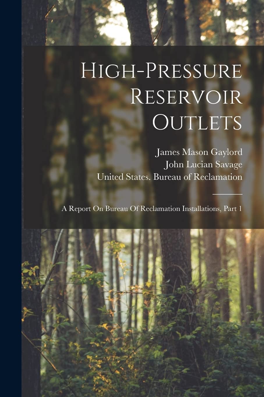 High-pressure Reservoir Outlets: A Report On Bureau Of Reclamation Installations, Part 1 Business & Technology