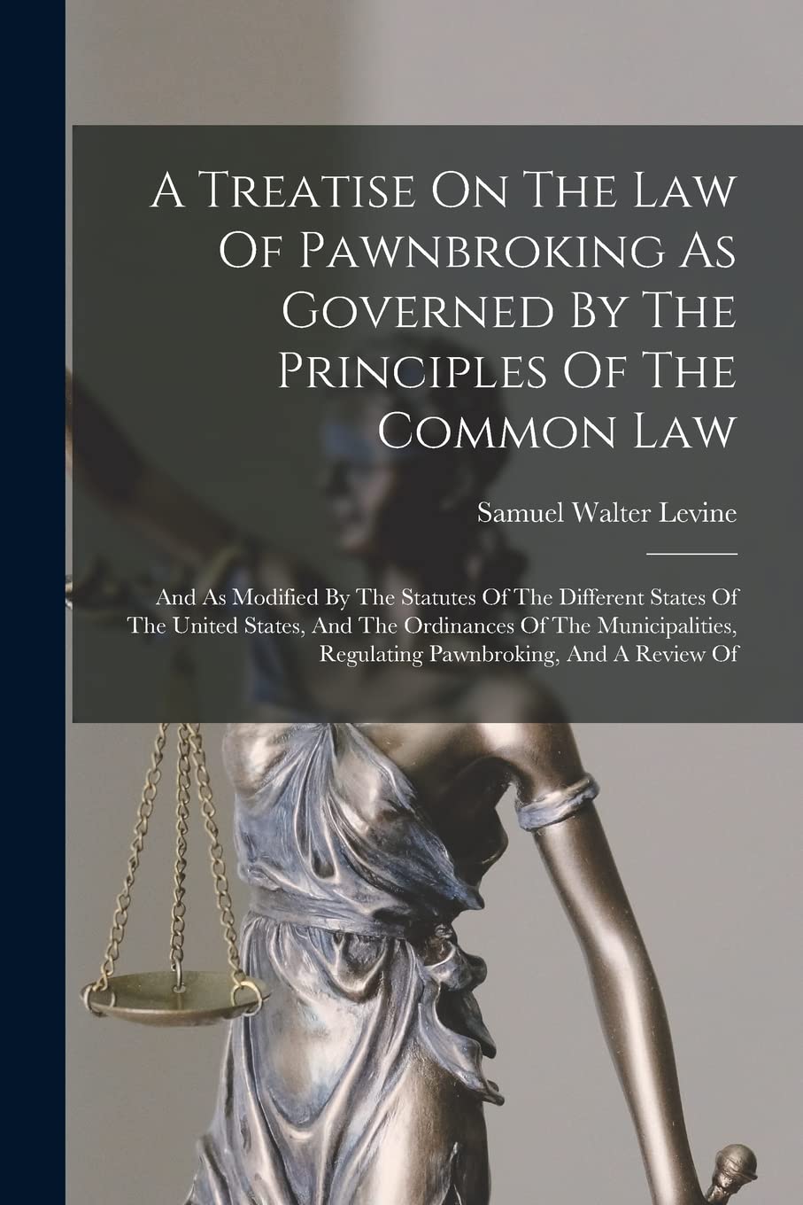 A Treatise On The Law Of Pawnbroking As Governed By The Principles Of The Common Law: And As Modified By The Statutes Of The Different States Of The ... Regulating Pawnbroking, And A Review Of Law