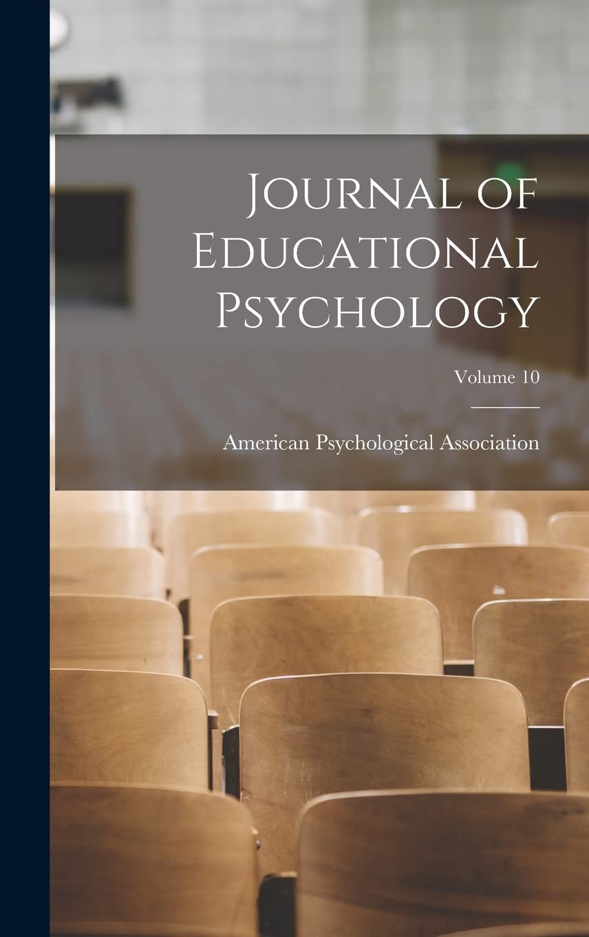 Journal of Educational Psychology; Volume 10 Education & Training