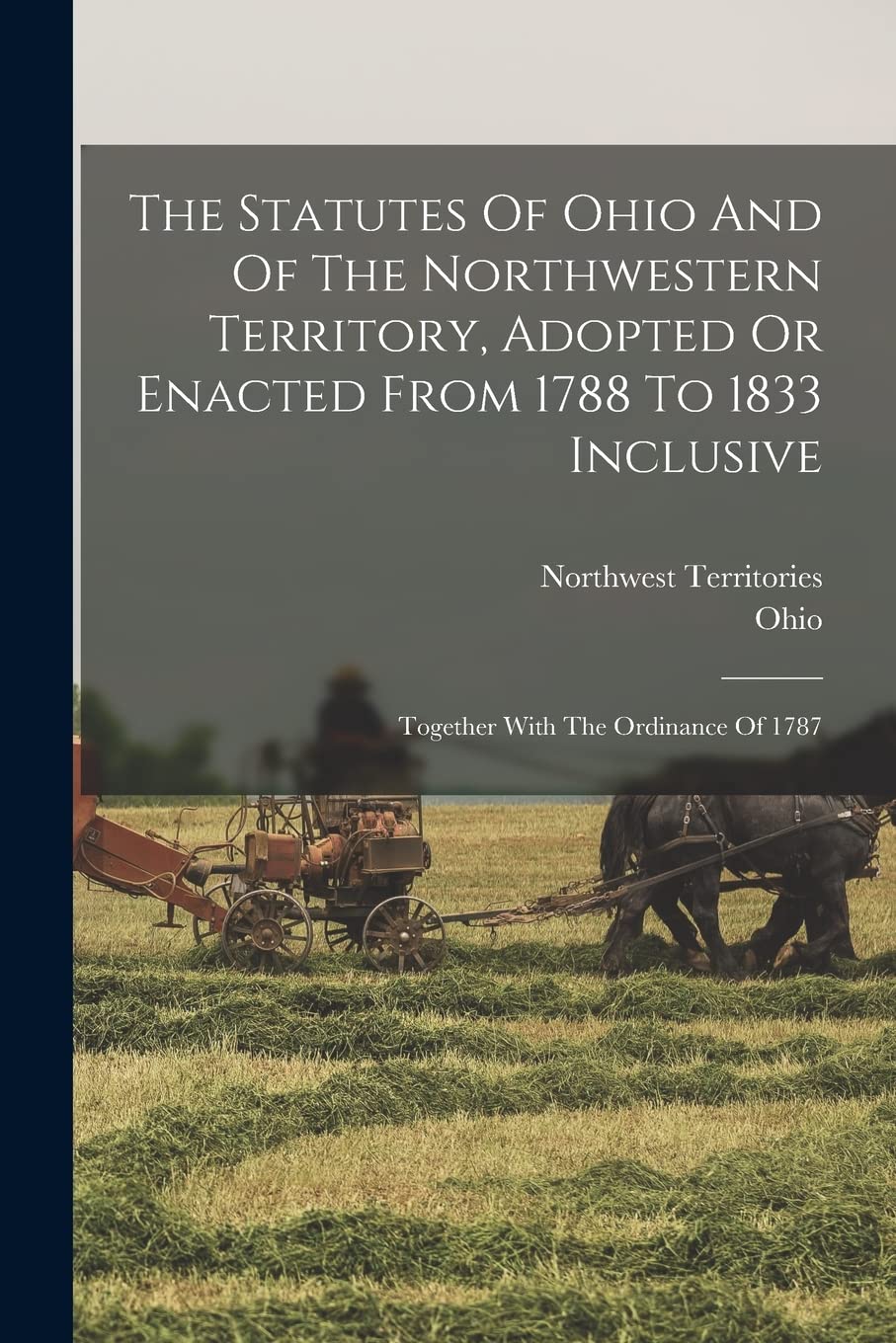 The Statutes Of Ohio And Of The Northwestern Territory, Adopted Or Enacted From 1788 To 1833 Inclusive: Together With The Ordinance Of 1787 Politics & History