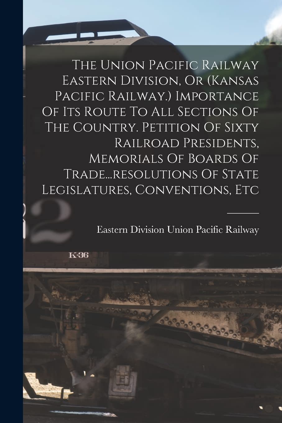 The Union Pacific Railway Eastern Division, Or (kansas Pacific Railway.) Importance Of Its Route To All Sections Of The Country. Petition Of Sixty ... Of State Legislatures, Conventions, Etc Leisure, Home & Garden