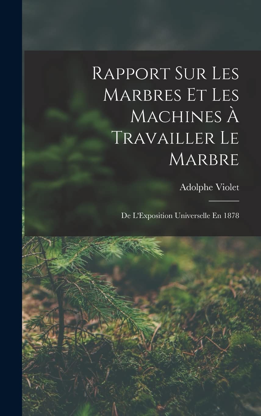 Rapport Sur Les Marbres Et Les Machines À Travailler Le Marbre: De L'Exposition Universelle En 1878 Contemporary literature