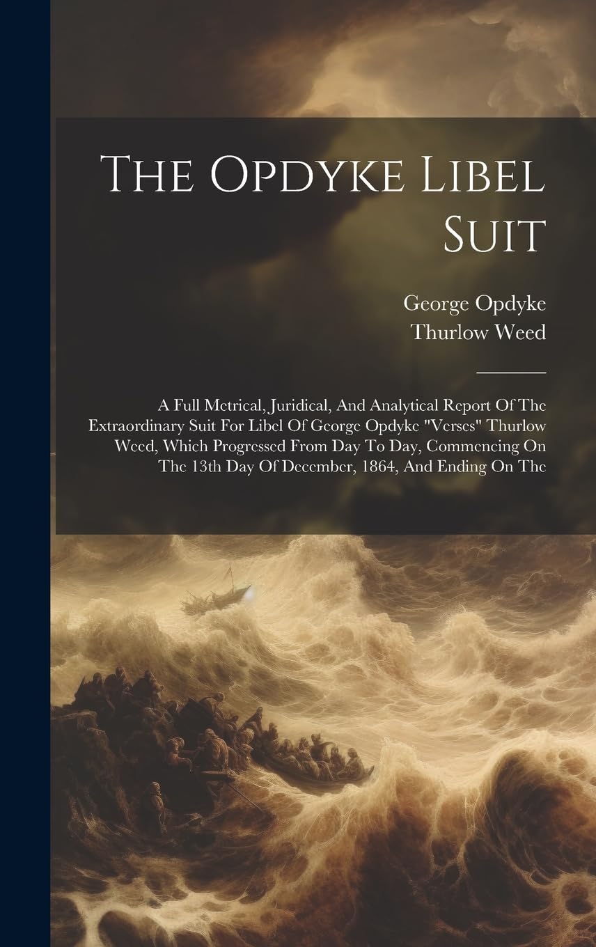 The Opdyke Libel Suit: A Full Metrical, Juridical, And Analytical Report Of The Extraordinary Suit For Libel Of George Opdyke "verses" Thurlow Weed, ... 13th Day Of December, 1864, And Ending On The Poetry