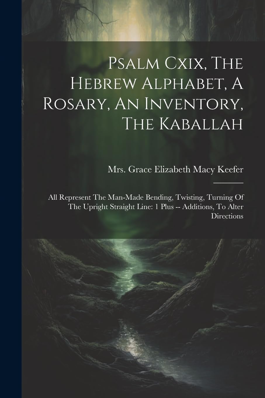 Psalm Cxix, The Hebrew Alphabet, A Rosary, An Inventory, The Kaballah: All Represent The Man-made Bending, Twisting, Turning Of The Upright Straight Line: 1 Plus -- Additions, To Alter Directions Politics & History