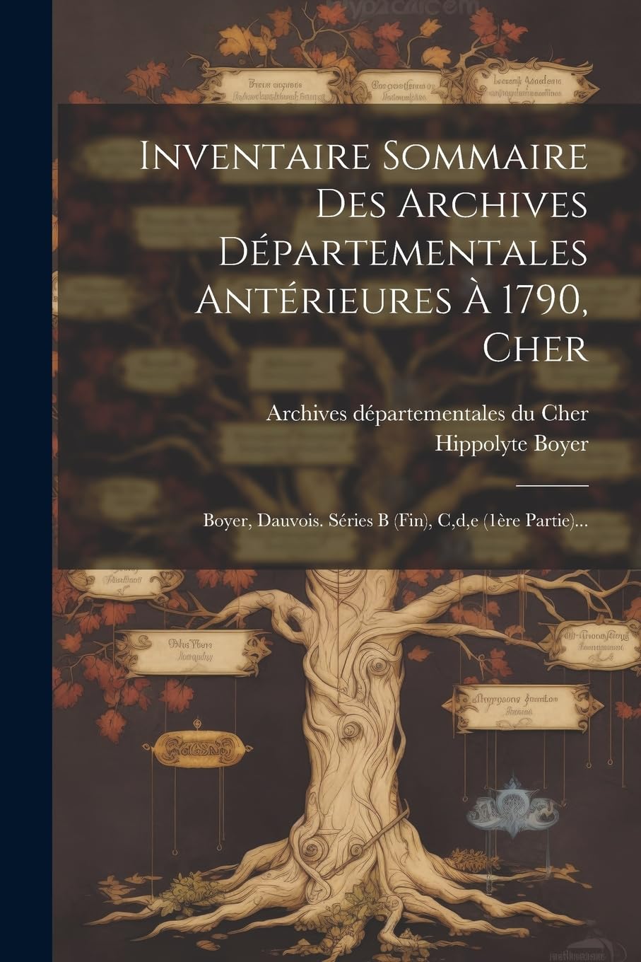 Inventaire Sommaire Des Archives Départementales Antérieures À 1790, Cher: Boyer, Dauvois. Séries B (fin), C, d, e (1ère Partie)... Reference Books