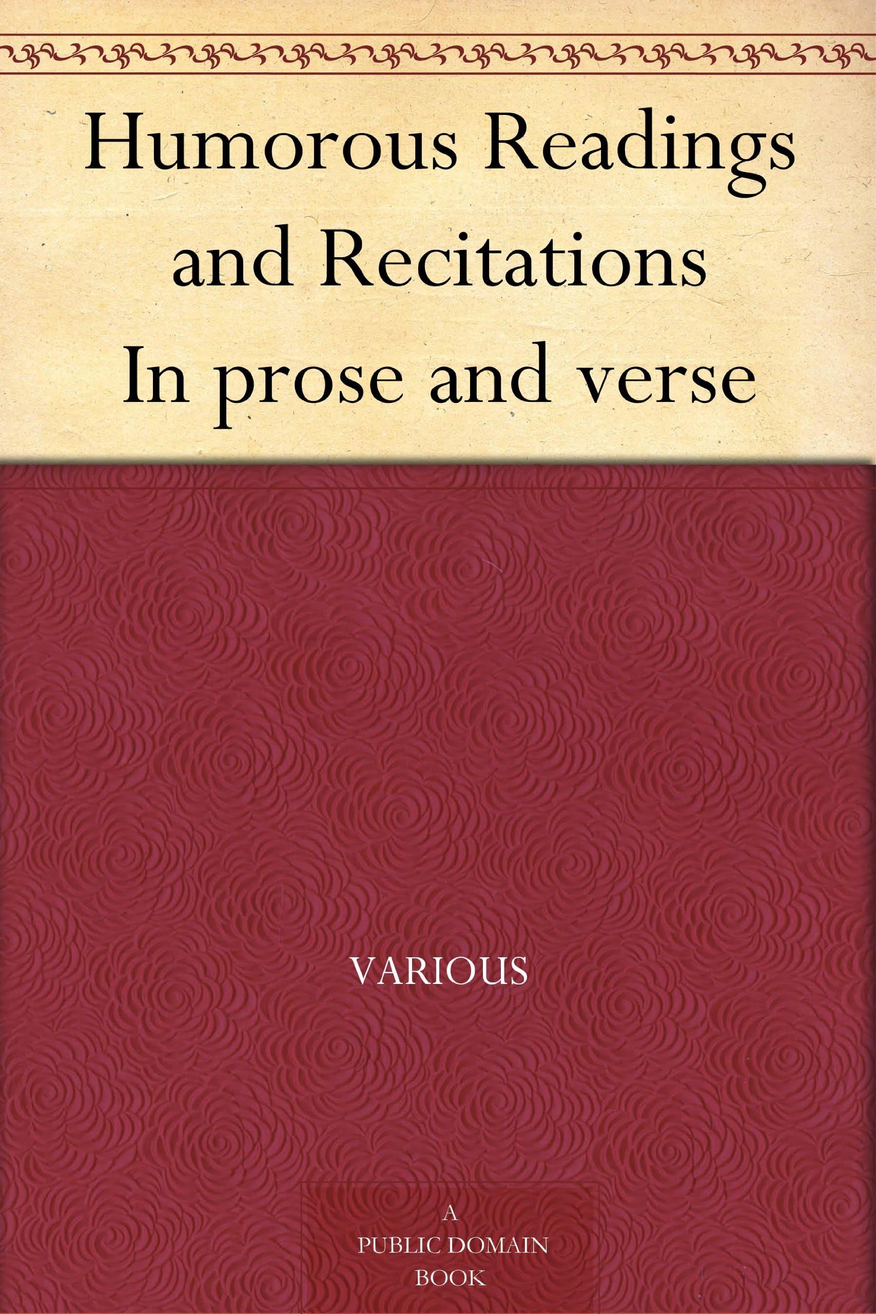 Humorous Readings and Recitations, in Prose and Verse Film, Art & Culture