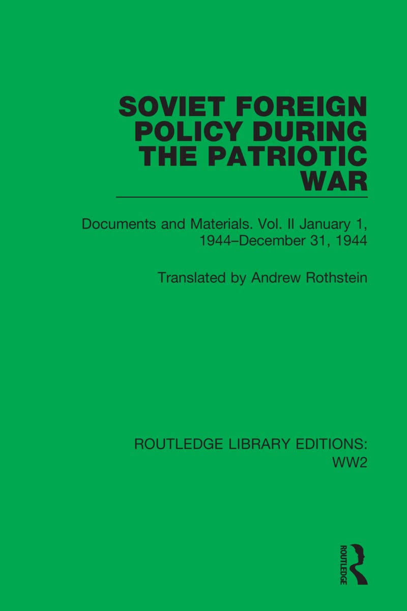 Product Image: Soviet Foreign Policy During the Patriotic War