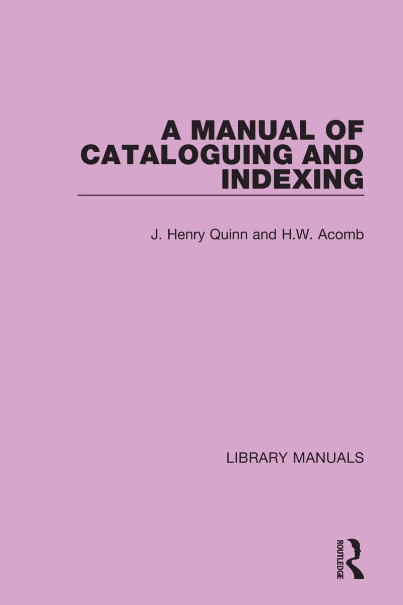A Manual of Cataloguing and Indexing Social Sciences