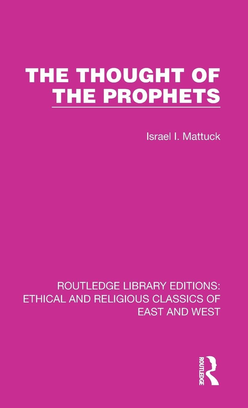 The Thought of the Prophets Philosophy