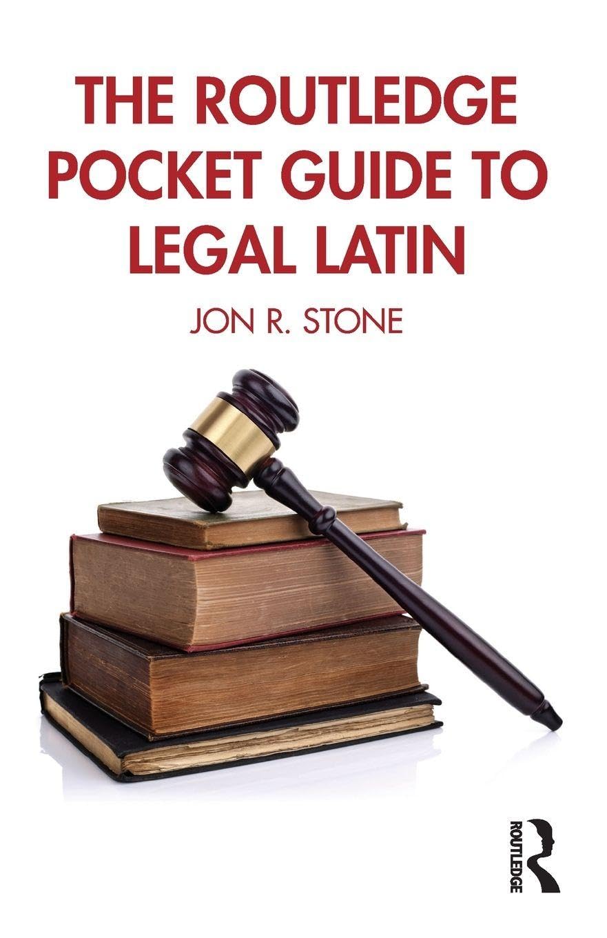 The Routledge Pocket Guide to Legal Latin Law