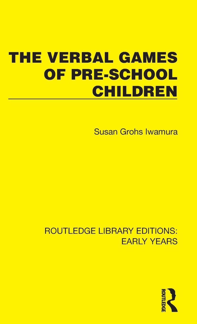 The Verbal Games of Pre-school Children Psychology