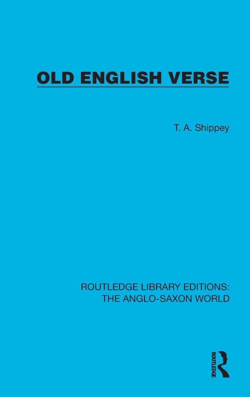 Old English Verse Poetry