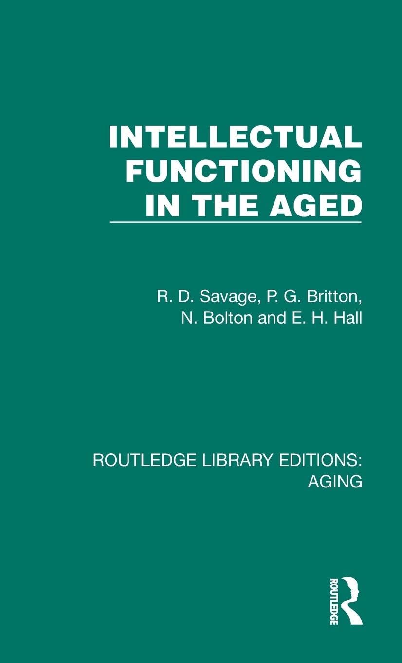 Intellectual Functioning in the Aged Medicine