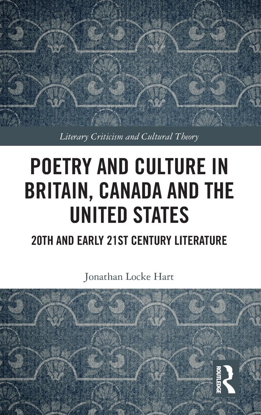 Poetry and Culture in Britain, Canada and the United States Social Sciences