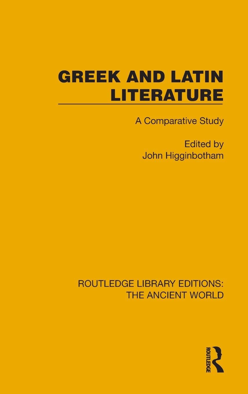 Greek and Latin Literature Books