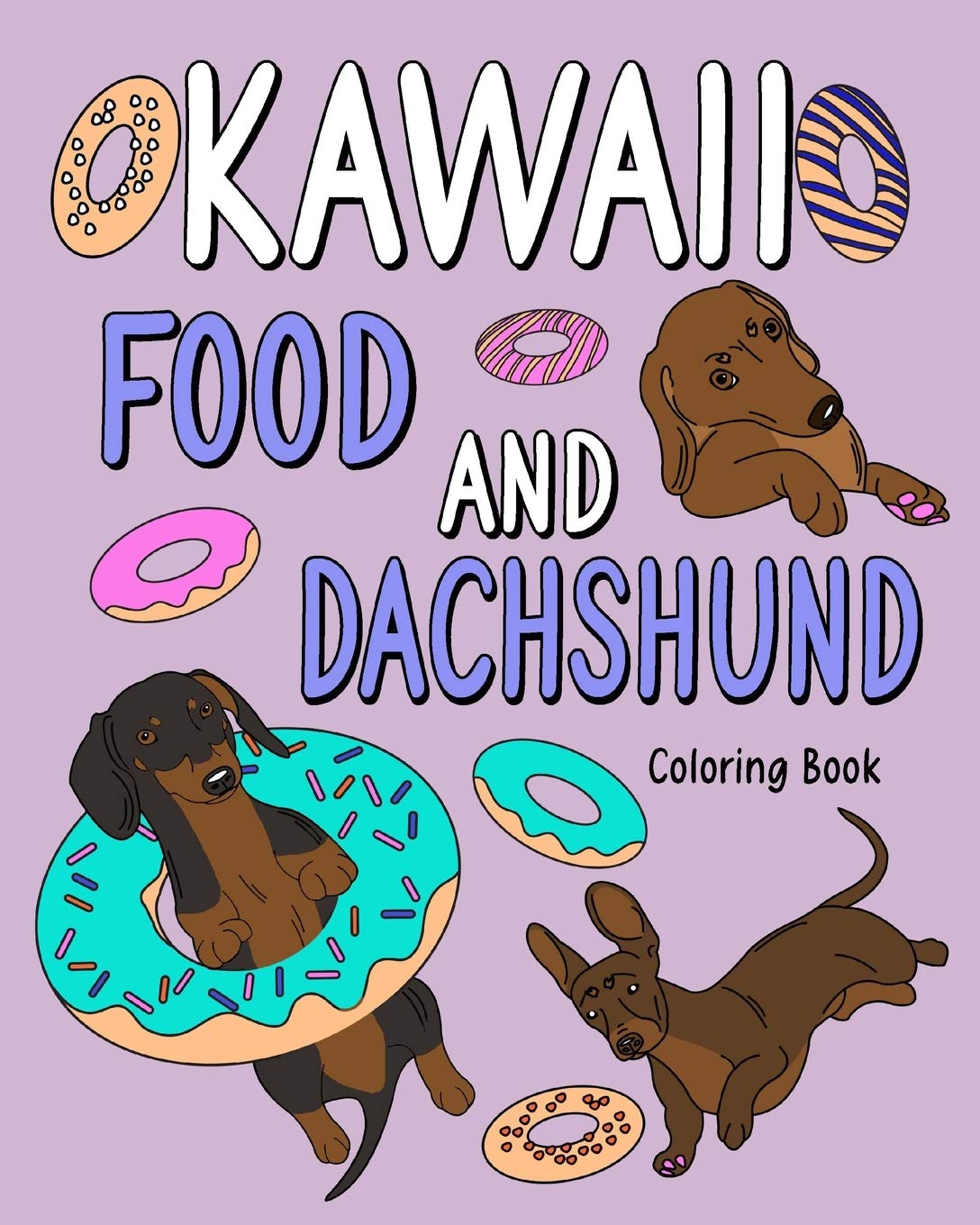 Kawaii Food and Dachshund Coloring Book Film, Art & Culture