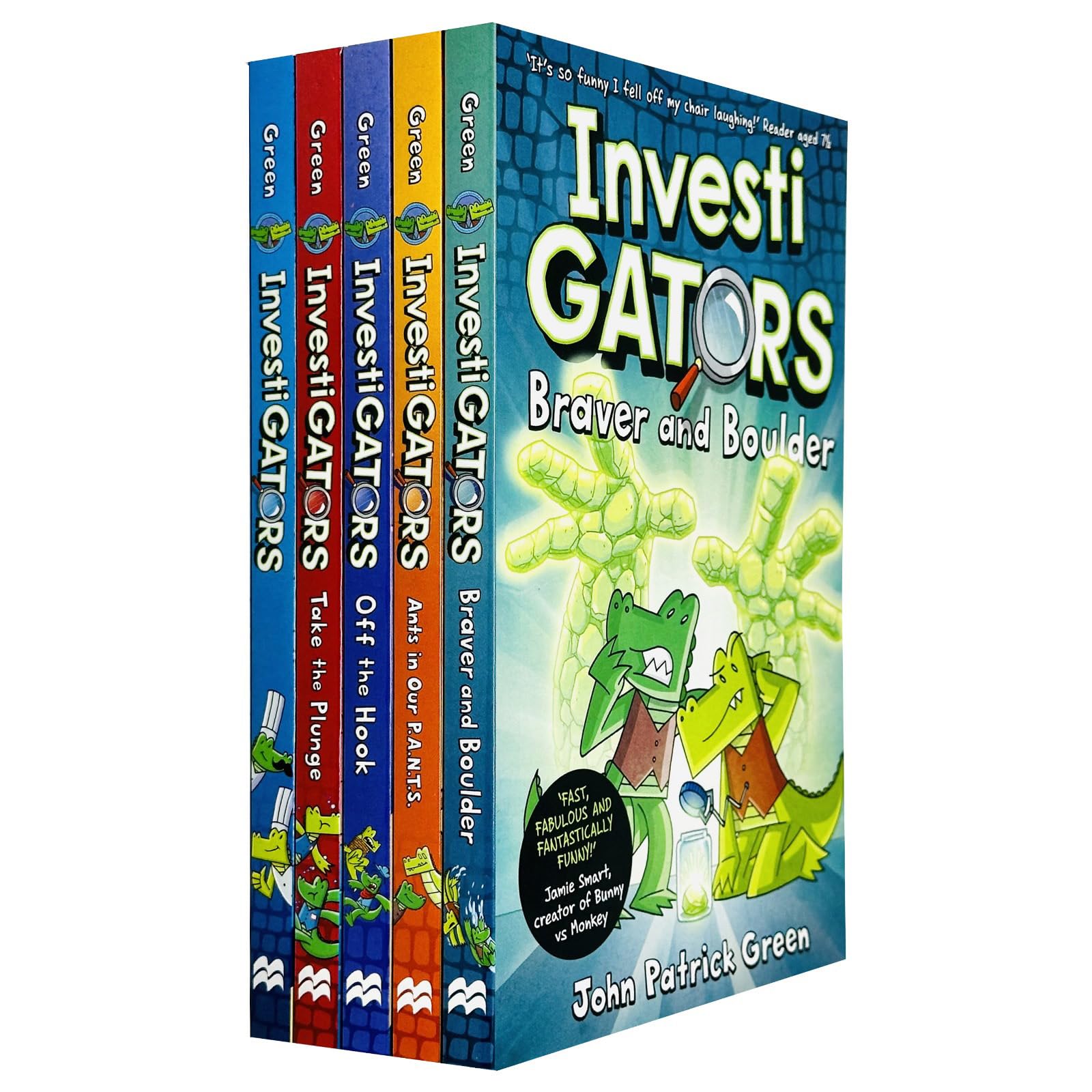 InvestiGators By John Patrick Green 5 Books Collection Box Set (InvestiGators, Take the Plunge, Off the Hook, Ants in Our P.A.N.T.S & Braver and Boulder) book