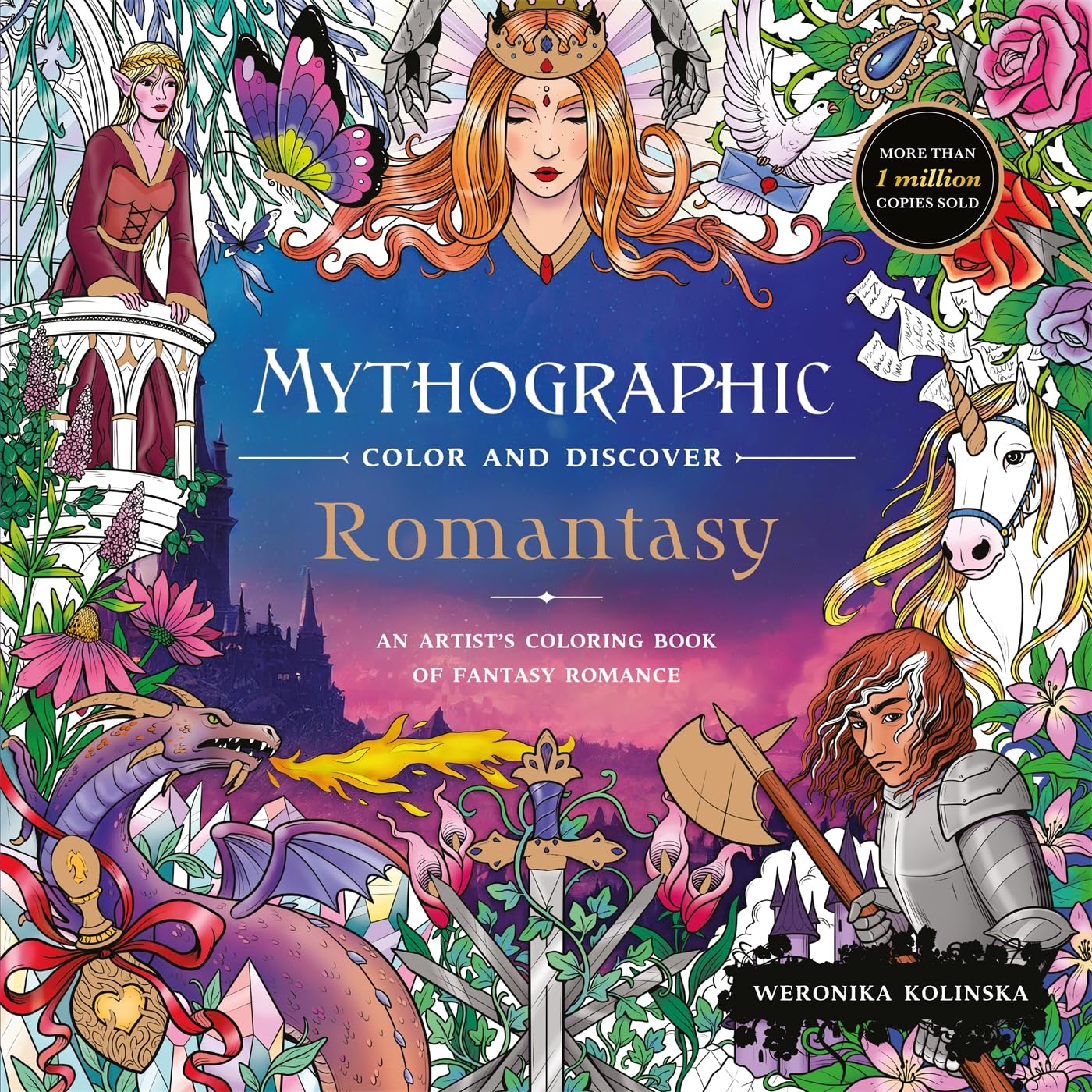 Mythographic Colour and Discover: Romantasy: An Artist’s Colouring Book of Fantasy Romance Contemporary literature