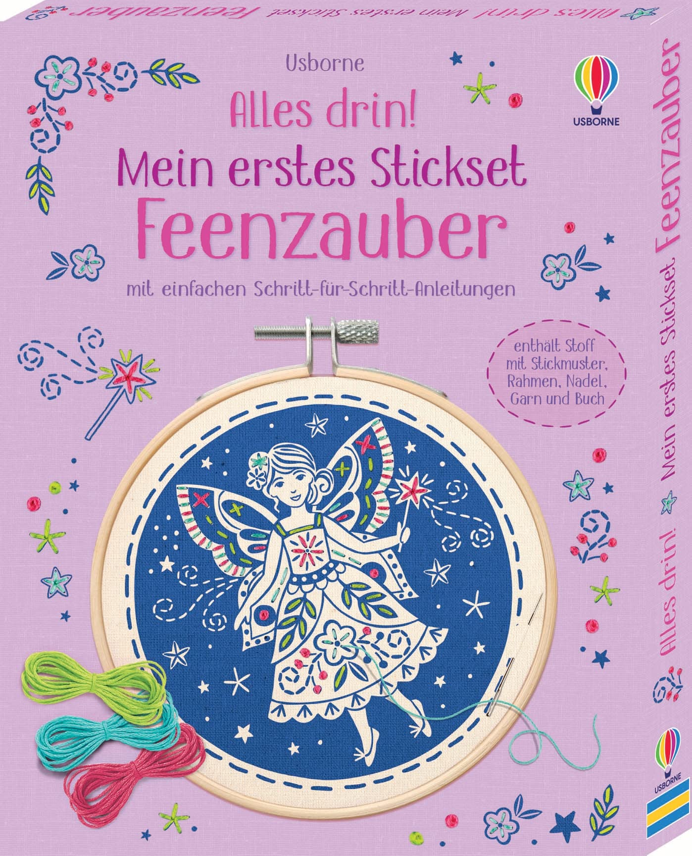 Alles drin! Mein erstes Stickset: Feenzauber: mit einfachen Schritt-für-Schritt-Anleitungen – Set mit Vordruck, Garn, Stickrahmen, Nadel und Anleitung – ab 7 Jahren Non-fiction