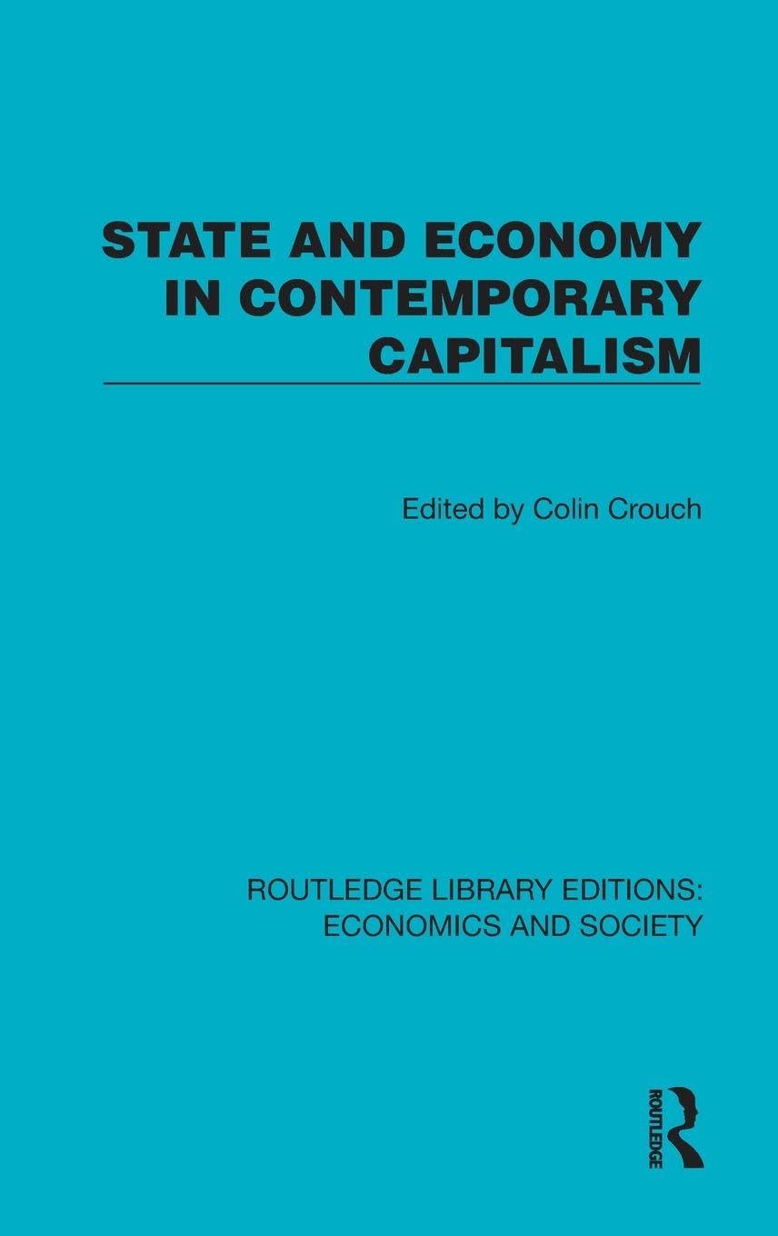State and Economy in Contemporary Capitalism Social Sciences
