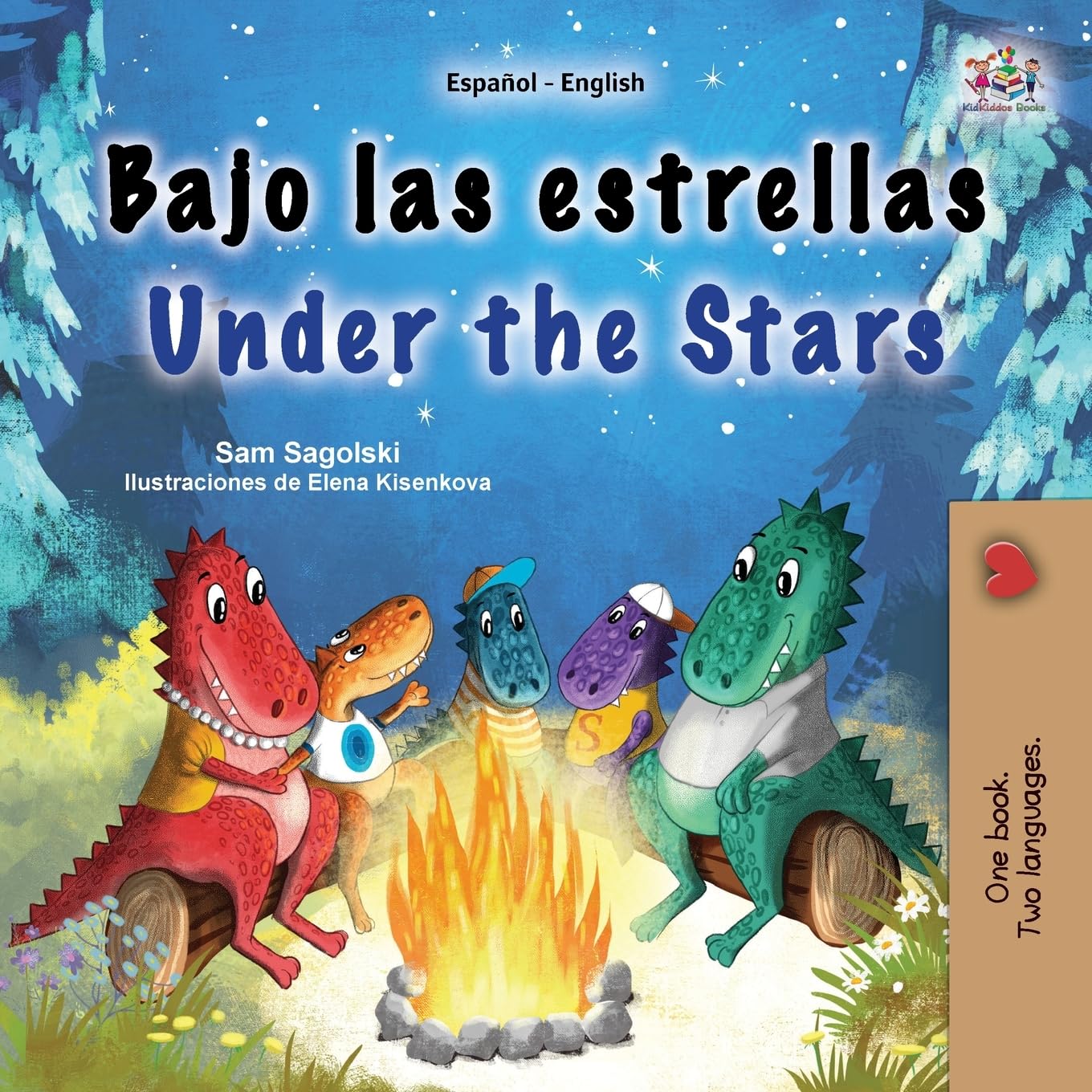 Under the Stars (Spanish English Bilingual Kids Book) Foreign Languages ​​& Dictionaries