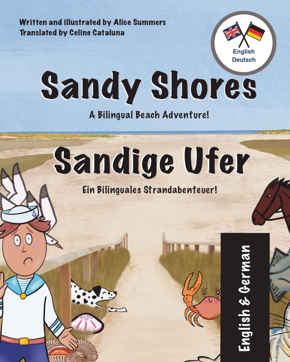 Sandy Shores - Sandige Ufer: A Bilingual English-German Book for Children (Bilingual Beach Adventures) Non-fiction
