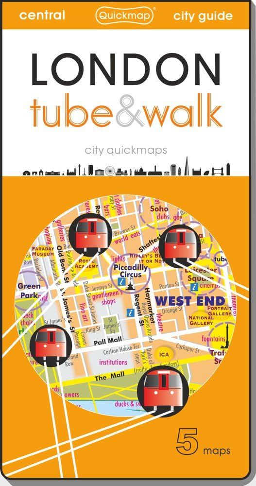London tube & walk: attractions, routes, parks, iconic buildings (City Quickmaps) Leisure, Home & Garden