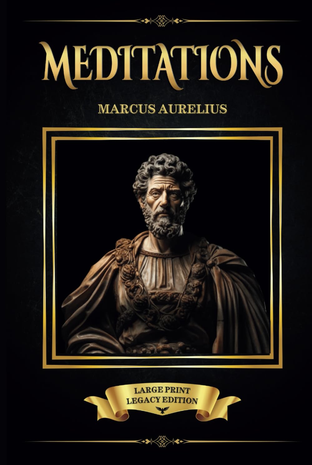 Meditations: By Roman Emperor Marcus Aurelius - Large Print - Hardcover Legacy Edition - George Long Translation - Stoicism - Stoic Philosophy - ... on a Life Well Lived and Thoroughly Examined Philosophy