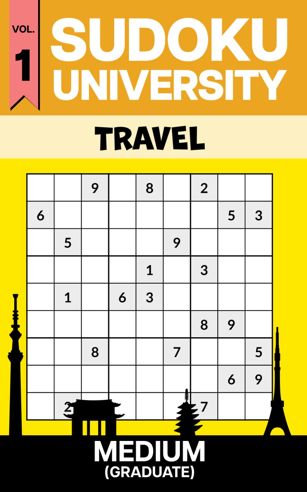 Sudoku University - Graduate Vol. 1 (Travel Edition): Travel Size 5x8 Medium Sudoku Puzzle Book with 300+ Puzzles, Answer Key Included (Sudoku University – Graduate Series (Medium)) Leisure & Fun