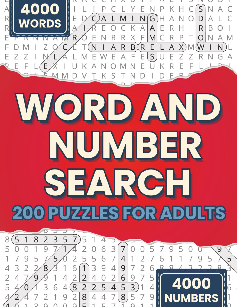 Word and Number Search Puzzle Books for Adults: Find 4000 Words and 4000 Numbers in 200 Puzzles With Solutions (A Number Search for Every Season) Leisure & Fun