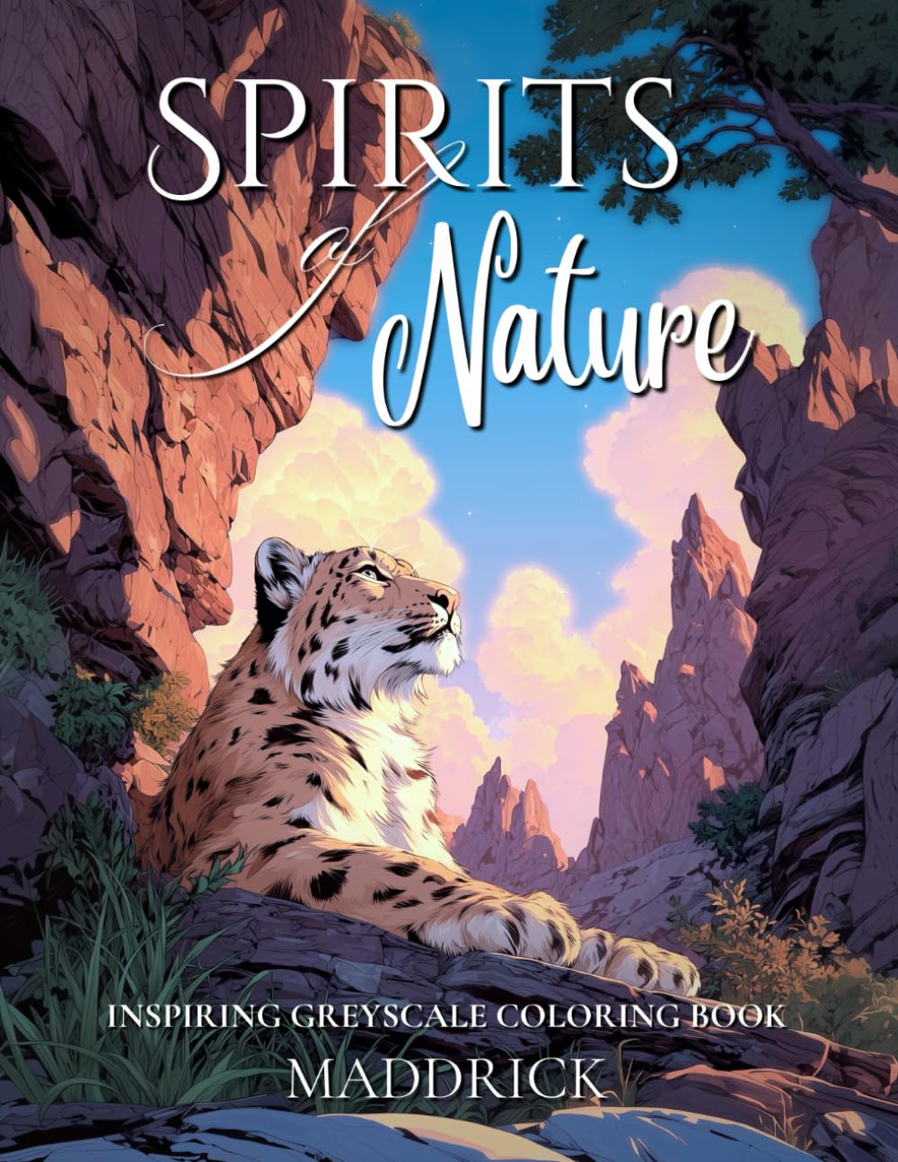 Spirits of Nature: Inspiring greyscale coloring book Arts & Music
