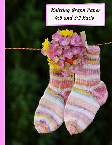 Knitting Graph Paper 4:5 and 2:3 Ratio: Knitters Design Notebook, 2 Sizes of Grid Paper in One Book, Large Pattern Designer Journal Cute Striped Socks (Design Book, Band 2) Hobbies & Crafts
